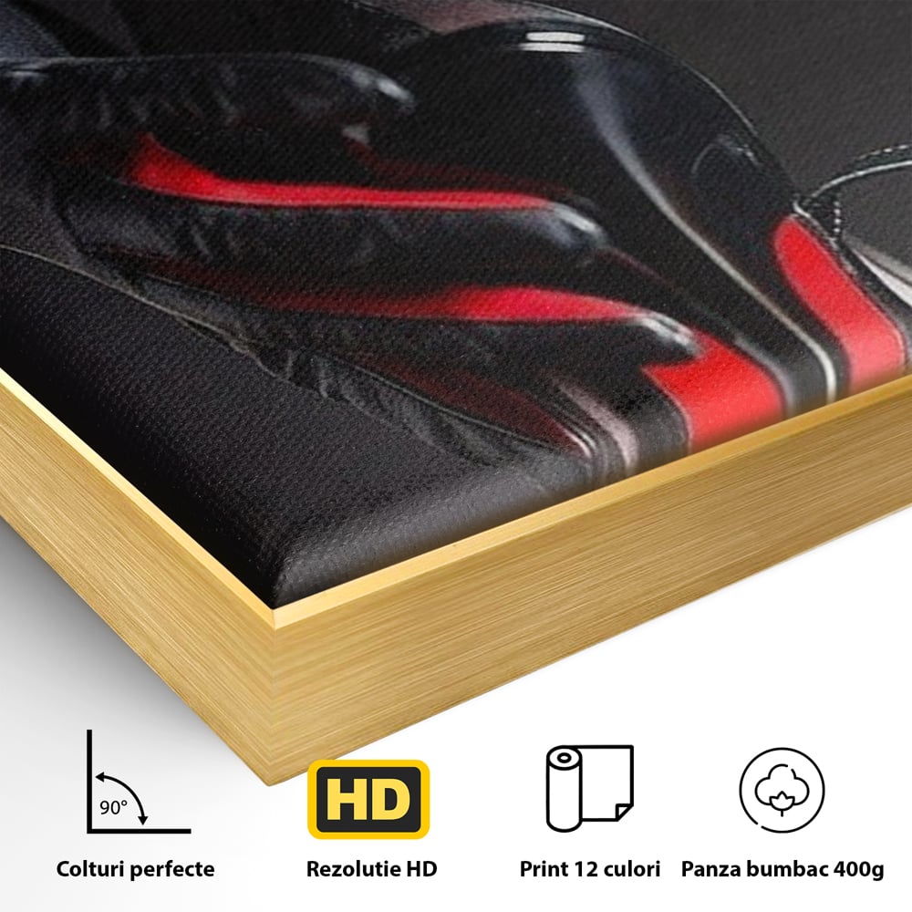 Tablou Canvas Premium, LuxCanva® P1026, Control pe Toc Inalt, Picior, Dresuri, Manusi, Tentatie, Sexy, Dorinta, Toc, Pantof, Feminitate, Dormitor, Living