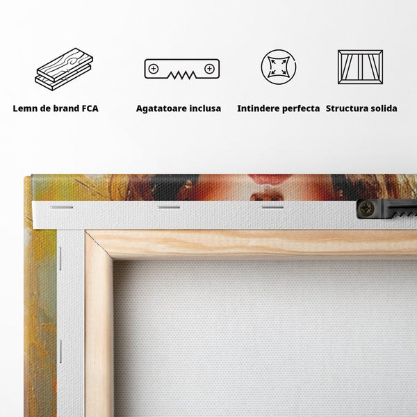 Tablou Canvas Premium, LuxCanva® P1028, Flacara Frumusetii, Flori, Frumusete, Seductie, Feminitate, Portret, Pictura, Sublim, Poetic, Dormitor, Living