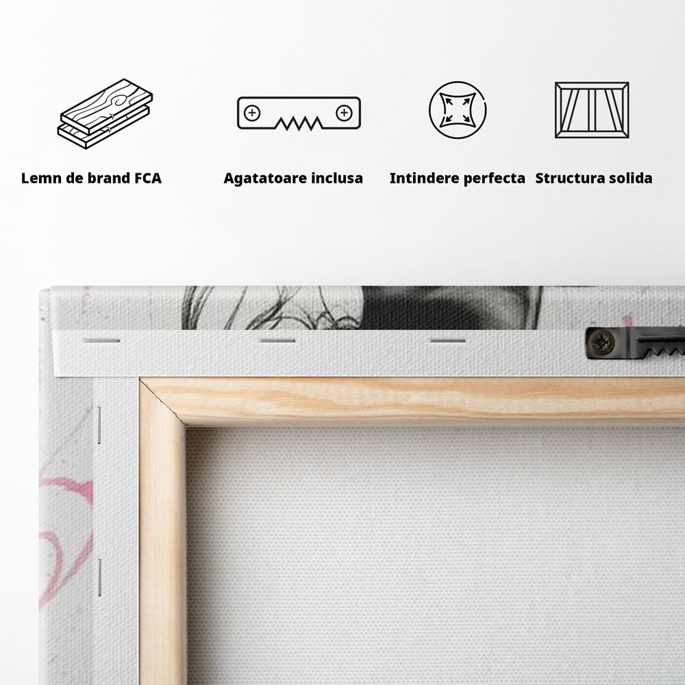 Tablou Canvas Premium, LuxCanva® P1030, Dansul Seductiei, Sexy, Trup, Femeie, Contur, Senzual, Pasiune, Dorinta, Frumusete, Magnetism, Dormitor, Living