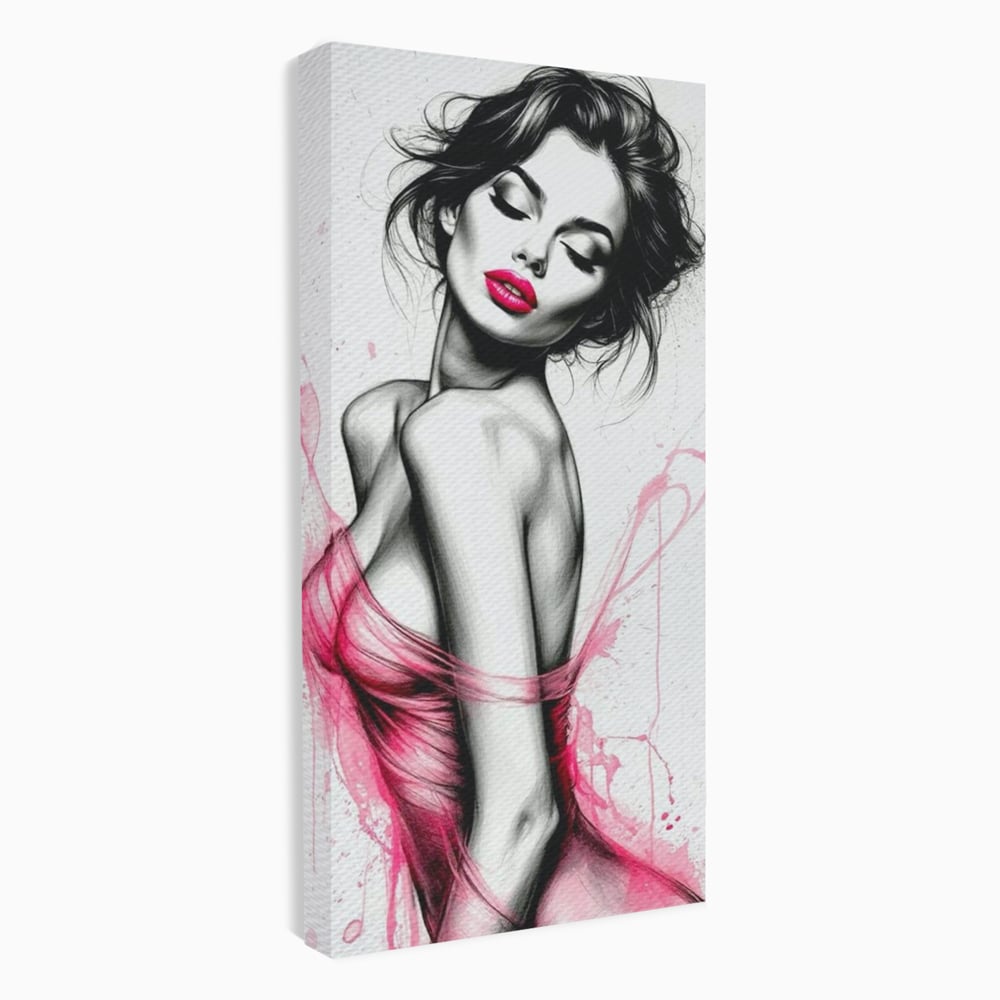 Tablou Canvas Premium, LuxCanva® P1030, Dansul Seductiei, Sexy, Trup, Femeie, Contur, Senzual, Pasiune, Dorinta, Frumusete, Magnetism, Dormitor, Living