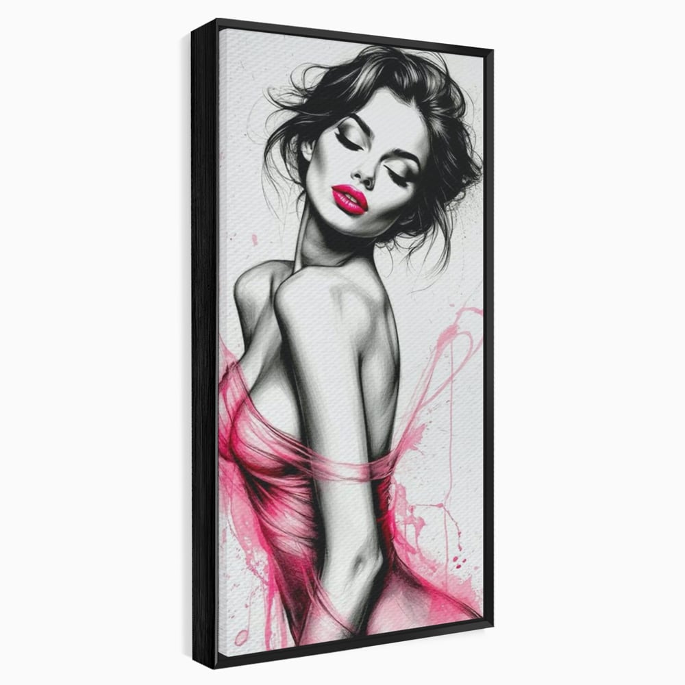 Tablou Canvas Premium, LuxCanva® P1030, Dansul Seductiei, Sexy, Trup, Femeie, Contur, Senzual, Pasiune, Dorinta, Frumusete, Magnetism, Dormitor, Living