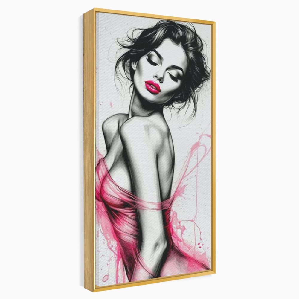 Tablou Canvas Premium, LuxCanva® P1030, Dansul Seductiei, Sexy, Trup, Femeie, Contur, Senzual, Pasiune, Dorinta, Frumusete, Magnetism, Dormitor, Living