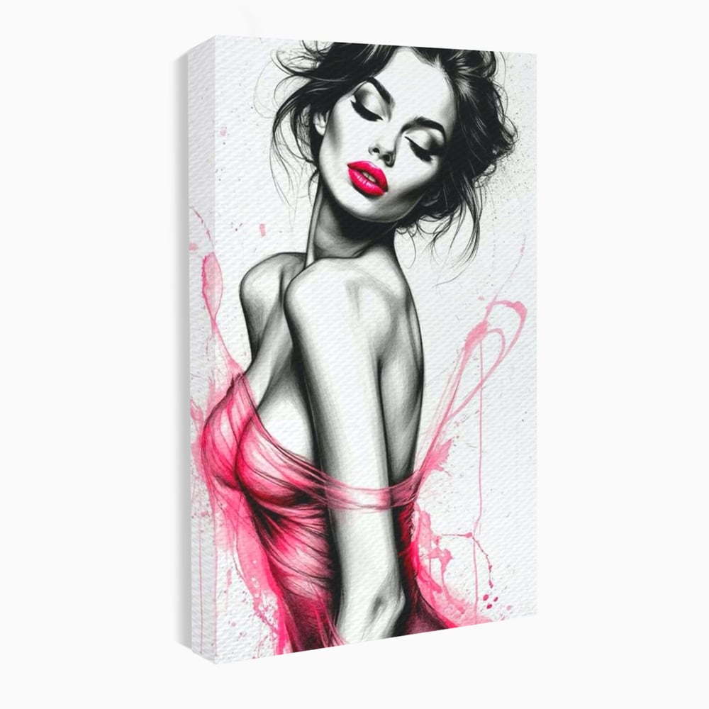 Tablou Canvas Premium, LuxCanva® P1030, Dansul Seductiei, Sexy, Trup, Femeie, Contur, Senzual, Pasiune, Dorinta, Frumusete, Magnetism, Dormitor, Living