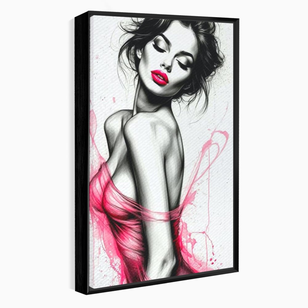 Tablou Canvas Premium, LuxCanva® P1030, Dansul Seductiei, Sexy, Trup, Femeie, Contur, Senzual, Pasiune, Dorinta, Frumusete, Magnetism, Dormitor, Living