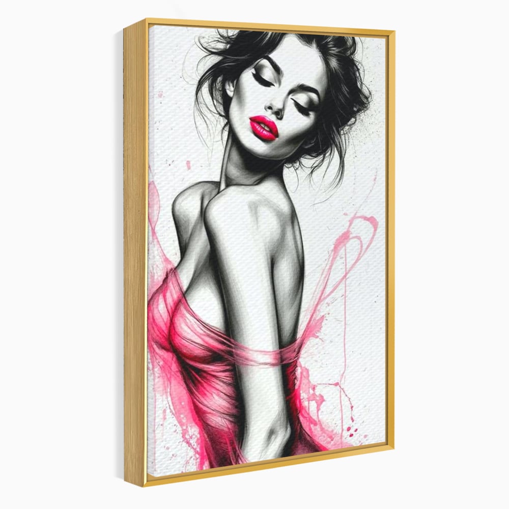 Tablou Canvas Premium, LuxCanva® P1030, Dansul Seductiei, Sexy, Trup, Femeie, Contur, Senzual, Pasiune, Dorinta, Frumusete, Magnetism, Dormitor, Living