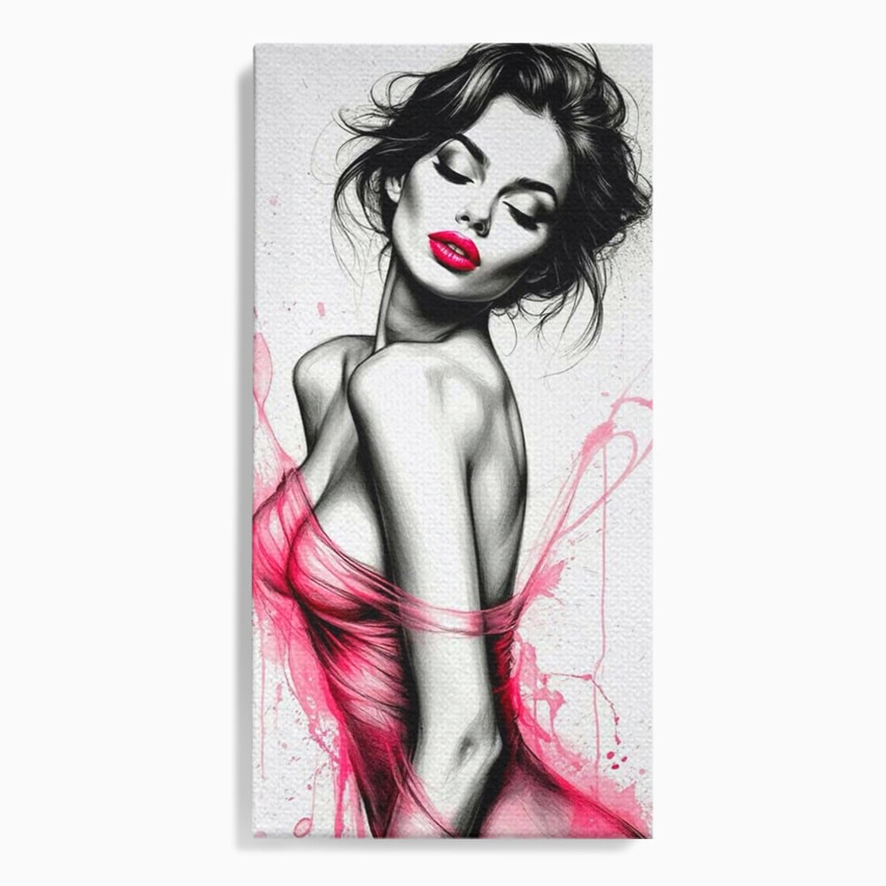 Tablou Canvas Premium, LuxCanva® P1030, Dansul Seductiei, Sexy, Trup, Femeie, Contur, Senzual, Pasiune, Dorinta, Frumusete, Magnetism, Dormitor, Living
