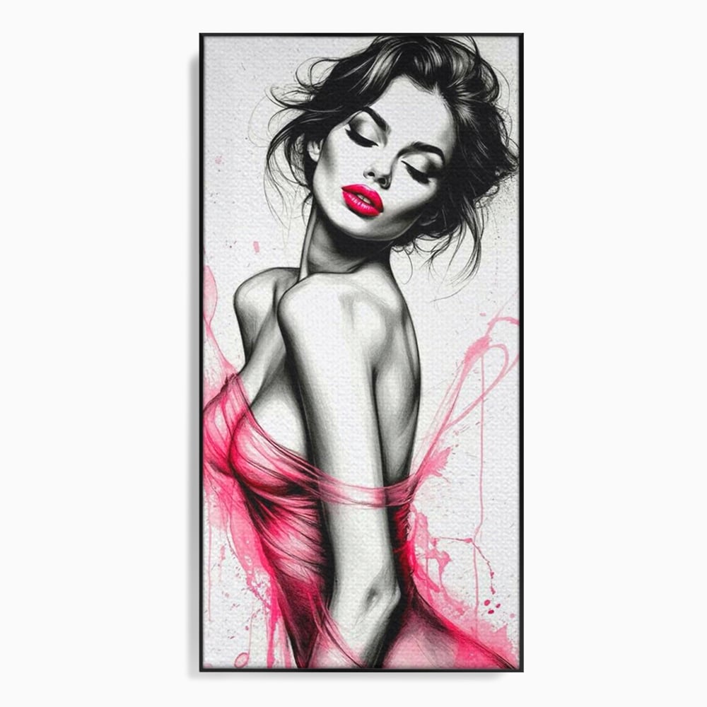Tablou Canvas Premium, LuxCanva® P1030, Dansul Seductiei, Sexy, Trup, Femeie, Contur, Senzual, Pasiune, Dorinta, Frumusete, Magnetism, Dormitor, Living