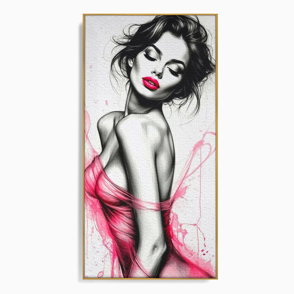 Tablou Canvas Premium, LuxCanva® P1030, Dansul Seductiei, Sexy, Trup, Femeie, Contur, Senzual, Pasiune, Dorinta, Frumusete, Magnetism, Dormitor, Living