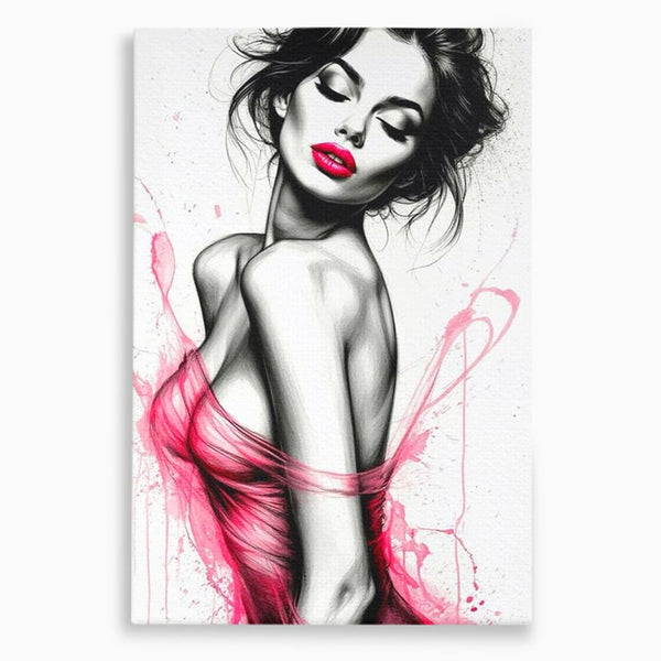 Tablou Canvas Premium, LuxCanva® P1030, Dansul Seductiei, Sexy, Trup, Femeie, Contur, Senzual, Pasiune, Dorinta, Frumusete, Magnetism, Dormitor, Living