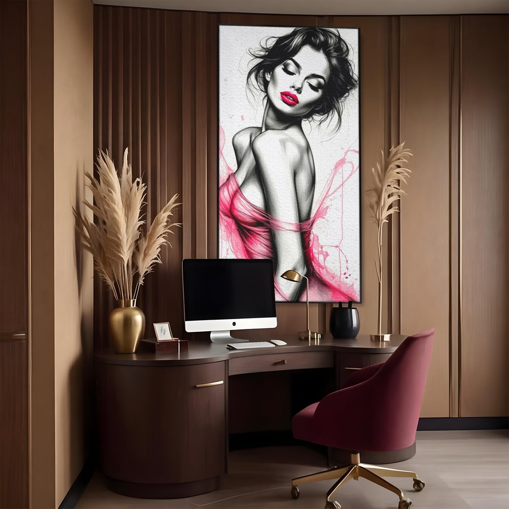 Tablou Canvas Premium, LuxCanva® P1030, Dansul Seductiei, Sexy, Trup, Femeie, Contur, Senzual, Pasiune, Dorinta, Frumusete, Magnetism, Dormitor, Living
