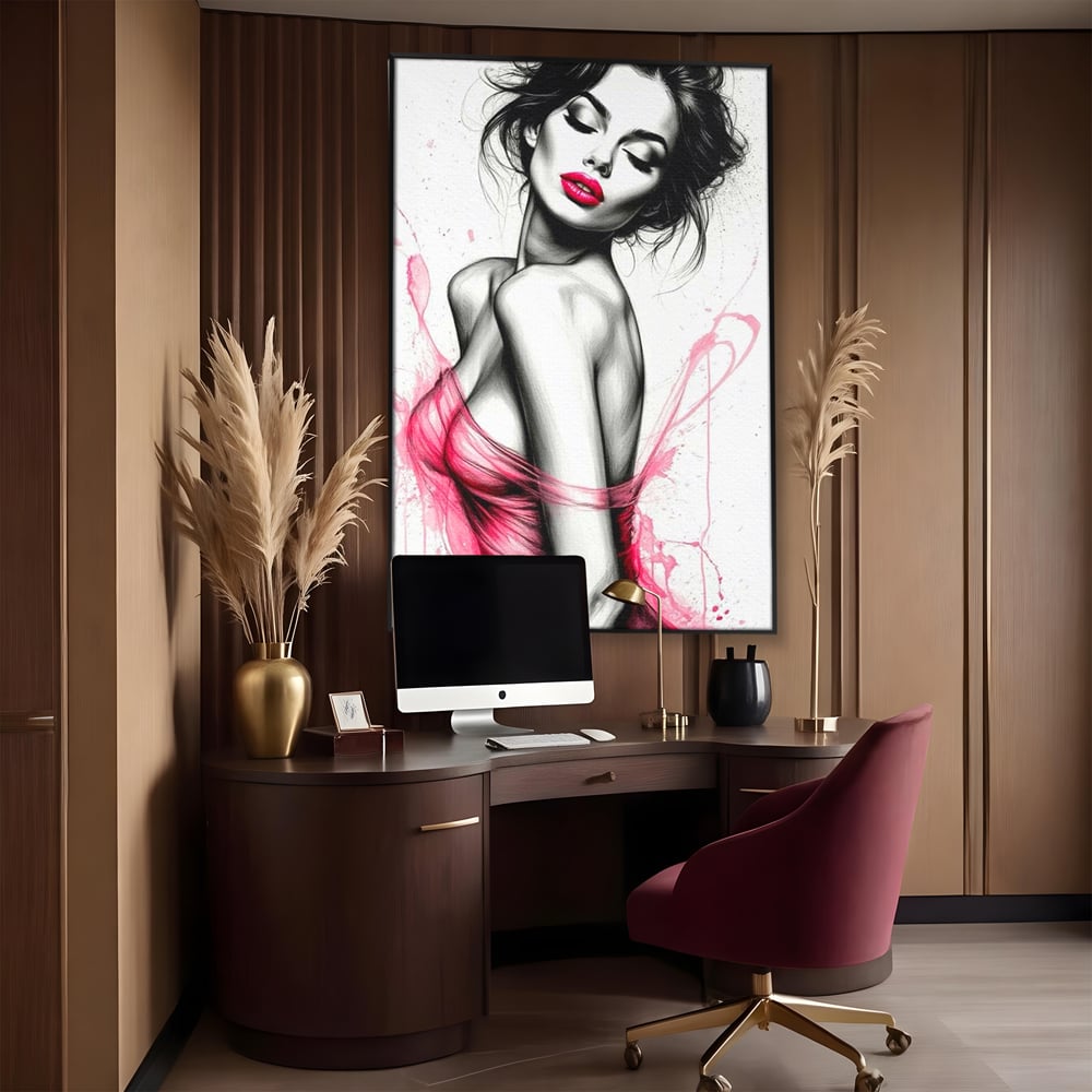 Tablou Canvas Premium, LuxCanva® P1030, Dansul Seductiei, Sexy, Trup, Femeie, Contur, Senzual, Pasiune, Dorinta, Frumusete, Magnetism, Dormitor, Living
