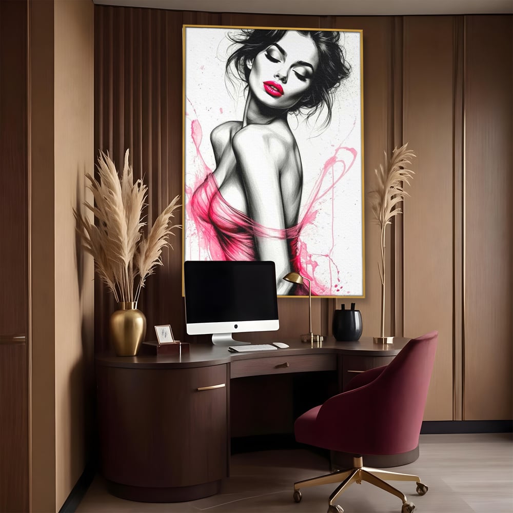 Tablou Canvas Premium, LuxCanva® P1030, Dansul Seductiei, Sexy, Trup, Femeie, Contur, Senzual, Pasiune, Dorinta, Frumusete, Magnetism, Dormitor, Living