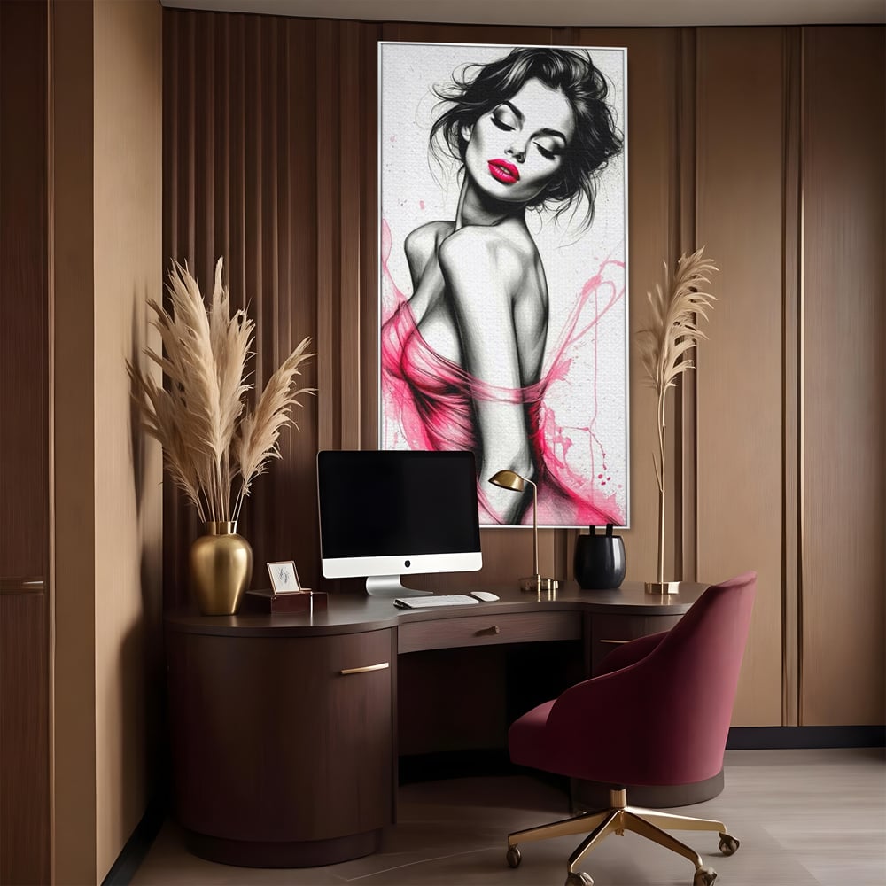 Tablou Canvas Premium, LuxCanva® P1030, Dansul Seductiei, Sexy, Trup, Femeie, Contur, Senzual, Pasiune, Dorinta, Frumusete, Magnetism, Dormitor, Living