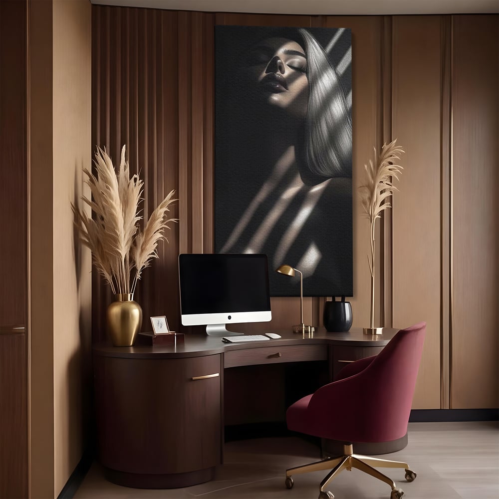 Tablou Canvas Premium, LuxCanva® P1031, Euforia Trupului, Feminitate, Seductie, Umbra, Lumina, Silueta, Sexy, Atractie, Dorinta, Dormitor, Living