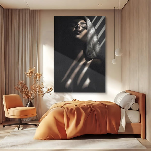 Tablou Canvas Premium, LuxCanva® P1031, Euforia Trupului, Feminitate, Seductie, Umbra, Lumina, Silueta, Sexy, Atractie, Dorinta, Dormitor, Living