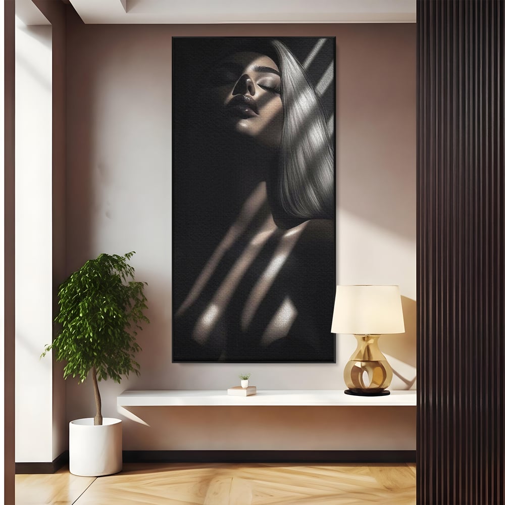 Tablou Canvas Premium, LuxCanva® P1031, Euforia Trupului, Feminitate, Seductie, Umbra, Lumina, Silueta, Sexy, Atractie, Dorinta, Dormitor, Living