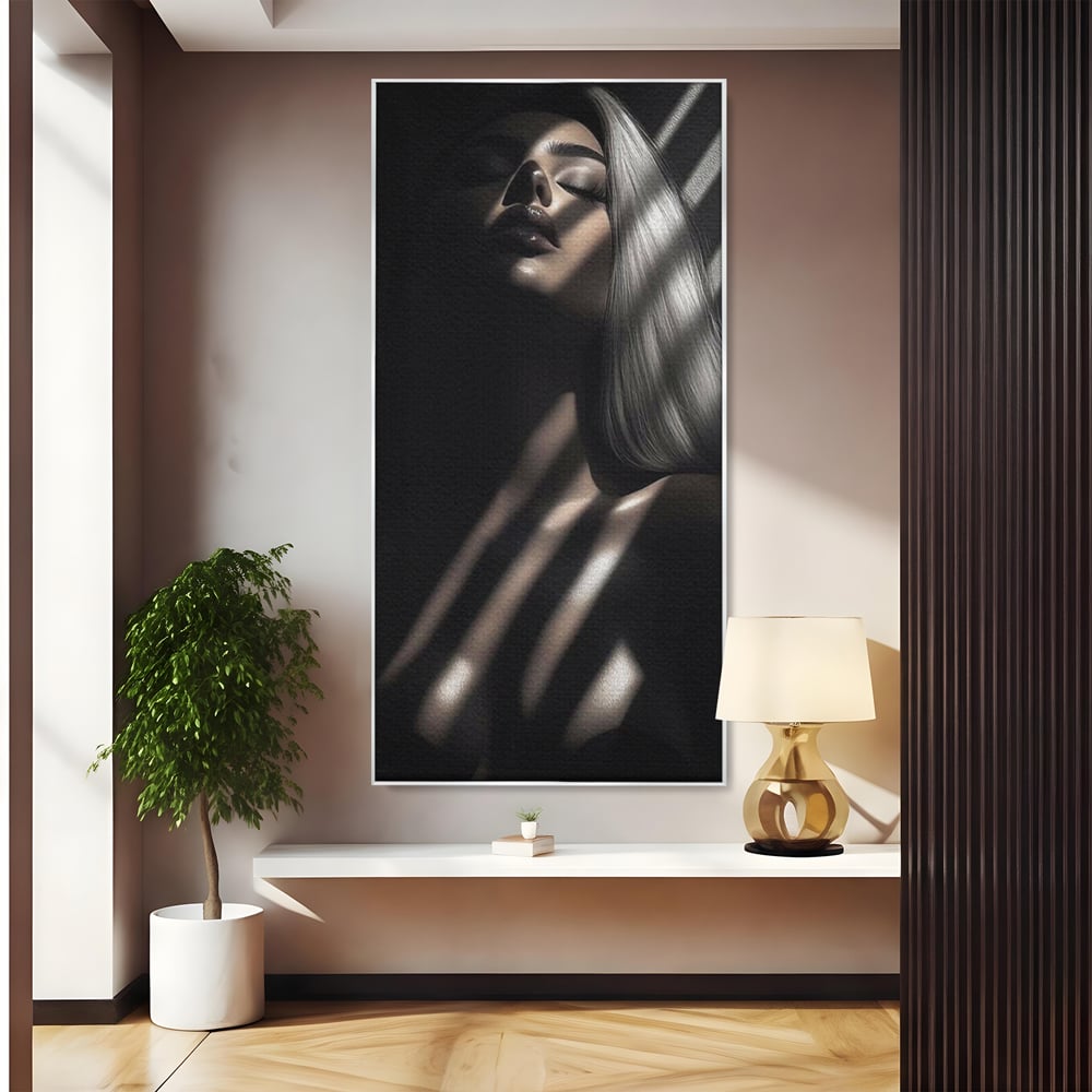 Tablou Canvas Premium, LuxCanva® P1031, Euforia Trupului, Feminitate, Seductie, Umbra, Lumina, Silueta, Sexy, Atractie, Dorinta, Dormitor, Living