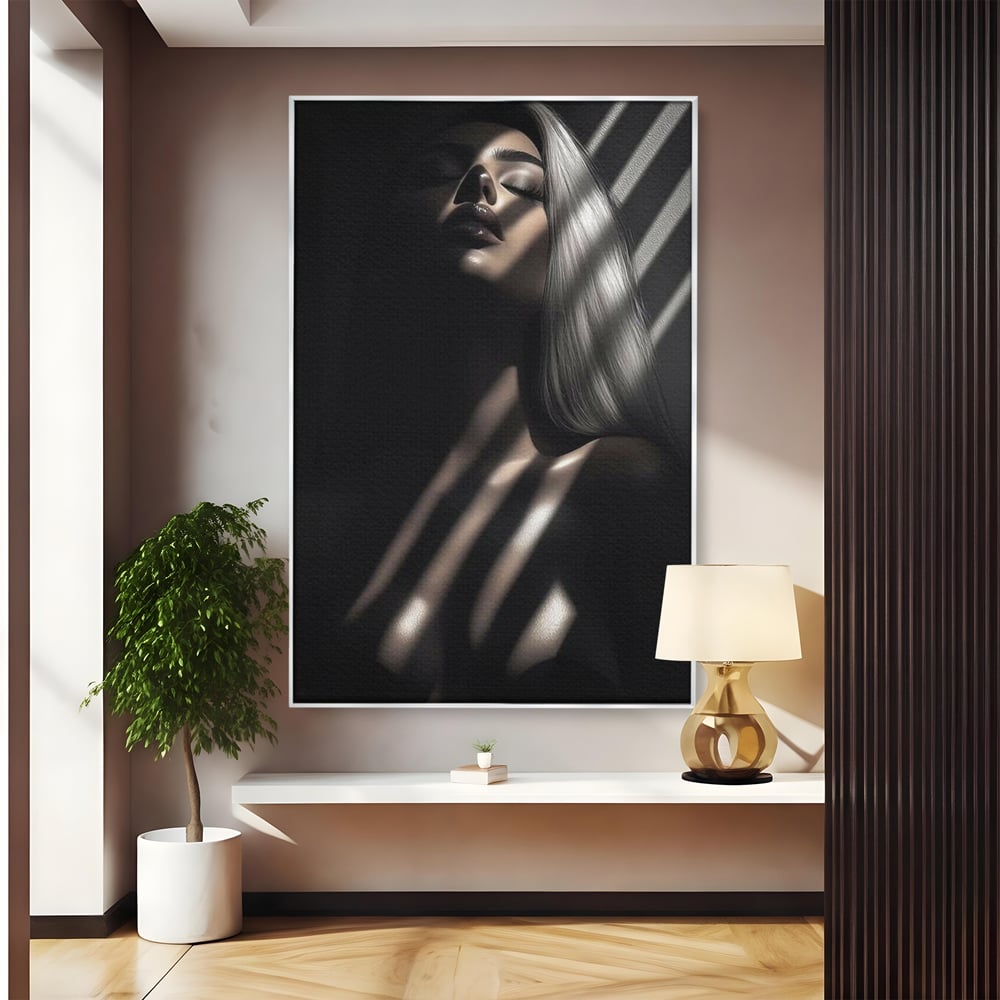 Tablou Canvas Premium, LuxCanva® P1031, Euforia Trupului, Feminitate, Seductie, Umbra, Lumina, Silueta, Sexy, Atractie, Dorinta, Dormitor, Living