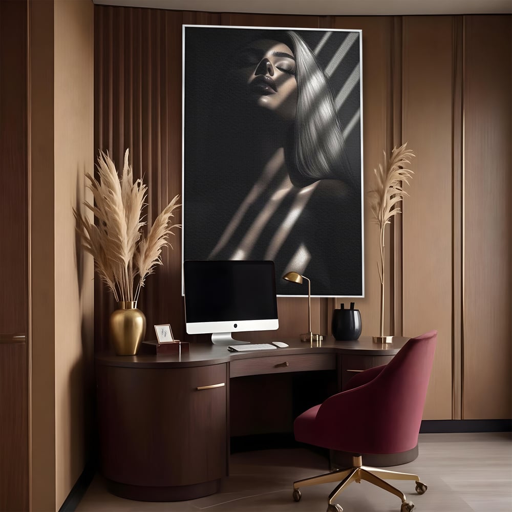 Tablou Canvas Premium, LuxCanva® P1031, Euforia Trupului, Feminitate, Seductie, Umbra, Lumina, Silueta, Sexy, Atractie, Dorinta, Dormitor, Living