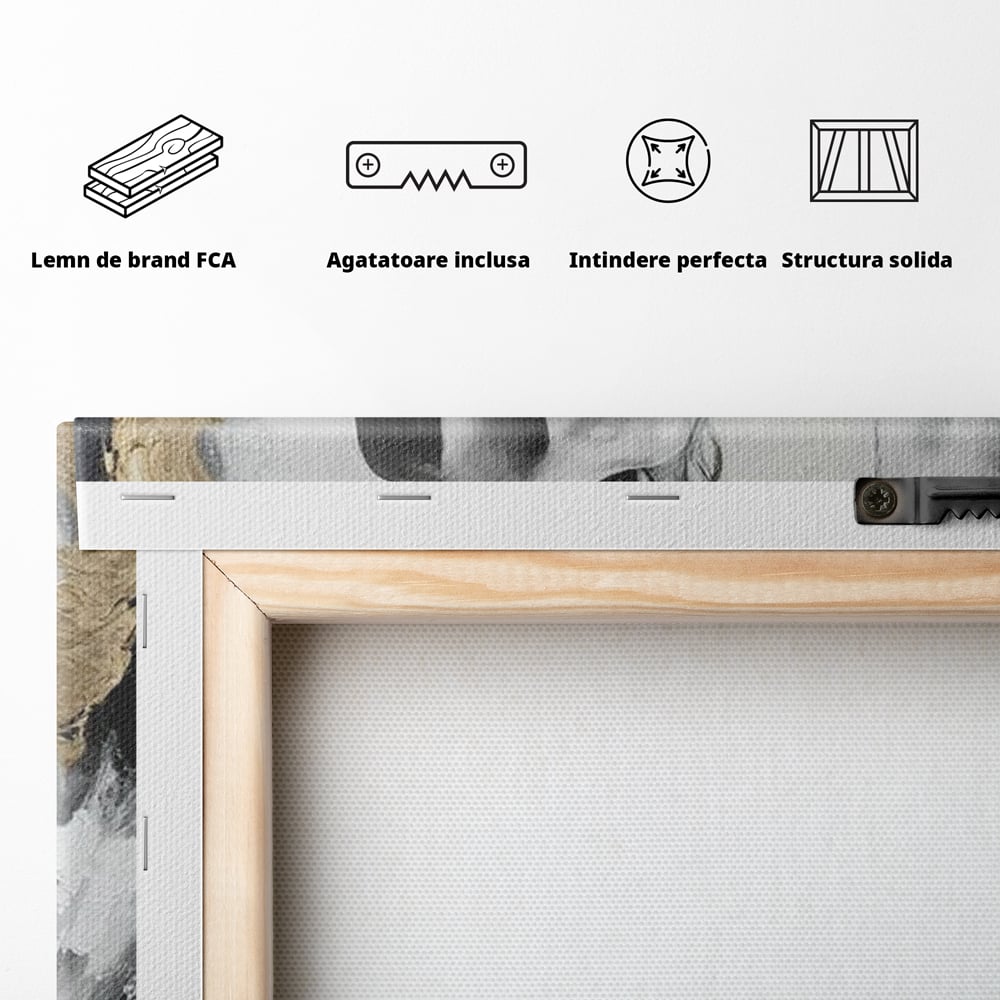 Leinwand Premium Canvas Wandkunst, LuxCanva® P1034, Leidenschaftliche Wende, Gold, Weiblich, Sexy, Silhouette, Silhouette, Körper, Elegant, Verführerisch, Weiß, Schwarz, Schlafzimmer, Wohnzimmer