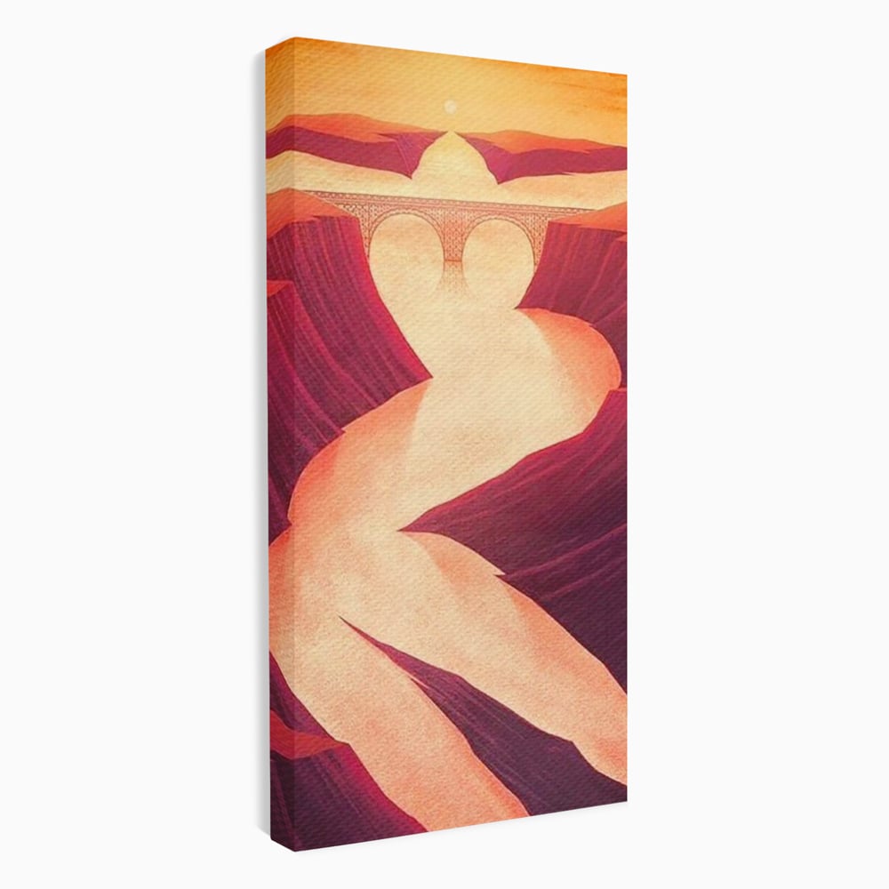Tablou Canvas Premium, LuxCanva® P1035, Raul Dorintei, Trup, Silueta, Iluzie, Caldura, Apus, Lumina, Feminin, Intens, Dormitor, Living