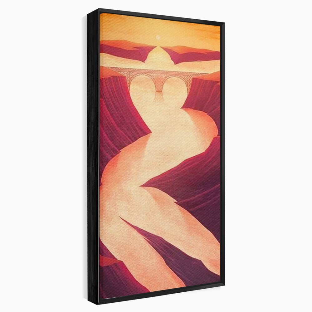 Tablou Canvas Premium, LuxCanva® P1035, Raul Dorintei, Trup, Silueta, Iluzie, Caldura, Apus, Lumina, Feminin, Intens, Dormitor, Living