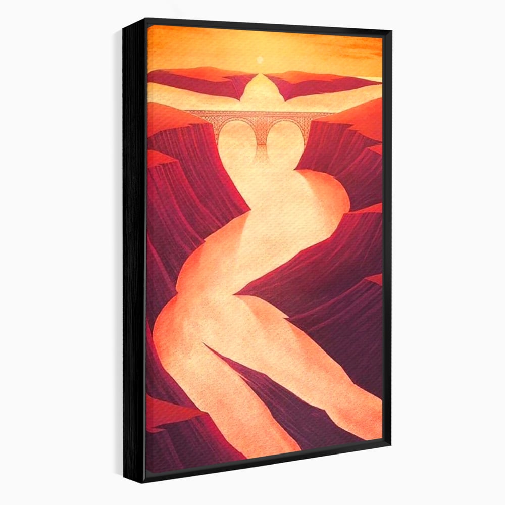 Tablou Canvas Premium, LuxCanva® P1035, Raul Dorintei, Trup, Silueta, Iluzie, Caldura, Apus, Lumina, Feminin, Intens, Dormitor, Living