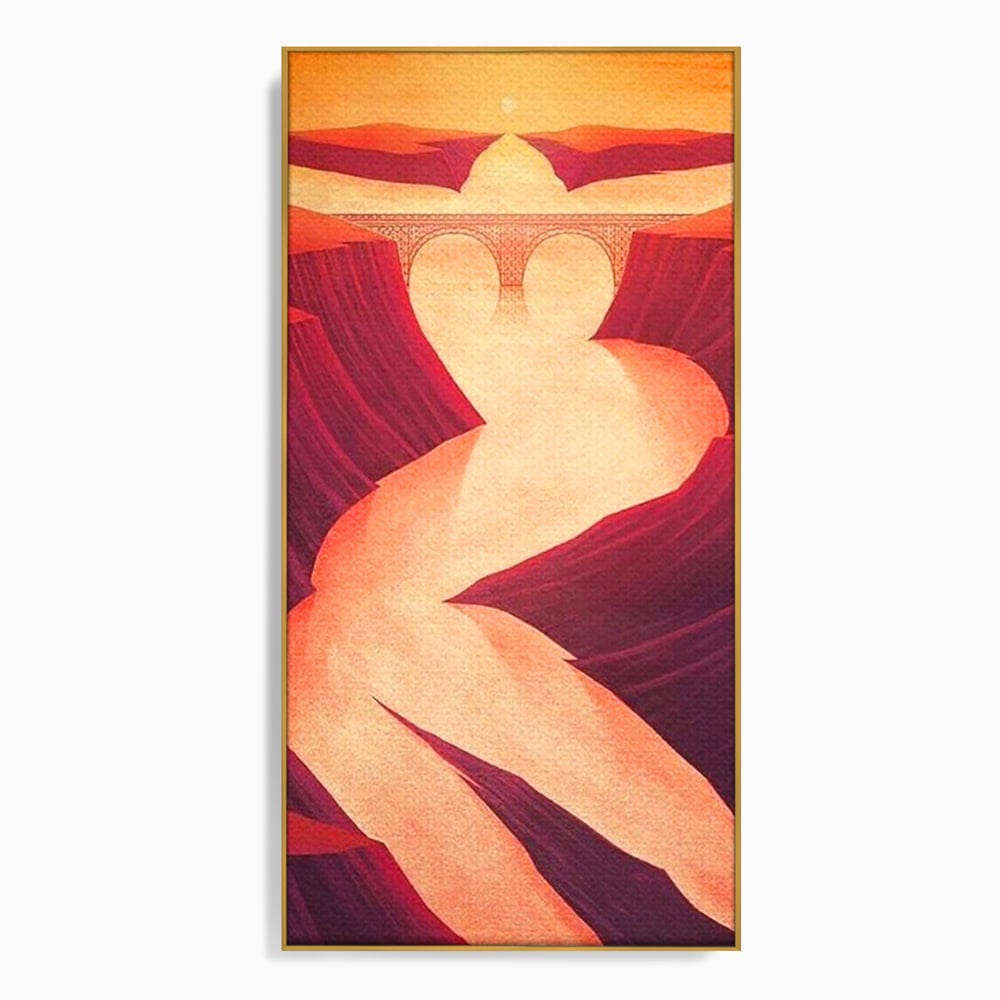 Tablou Canvas Premium, LuxCanva® P1035, Raul Dorintei, Trup, Silueta, Iluzie, Caldura, Apus, Lumina, Feminin, Intens, Dormitor, Living