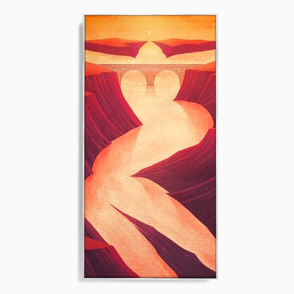 Tablou Canvas Premium, LuxCanva® P1035, Raul Dorintei, Trup, Silueta, Iluzie, Caldura, Apus, Lumina, Feminin, Intens, Dormitor, Living