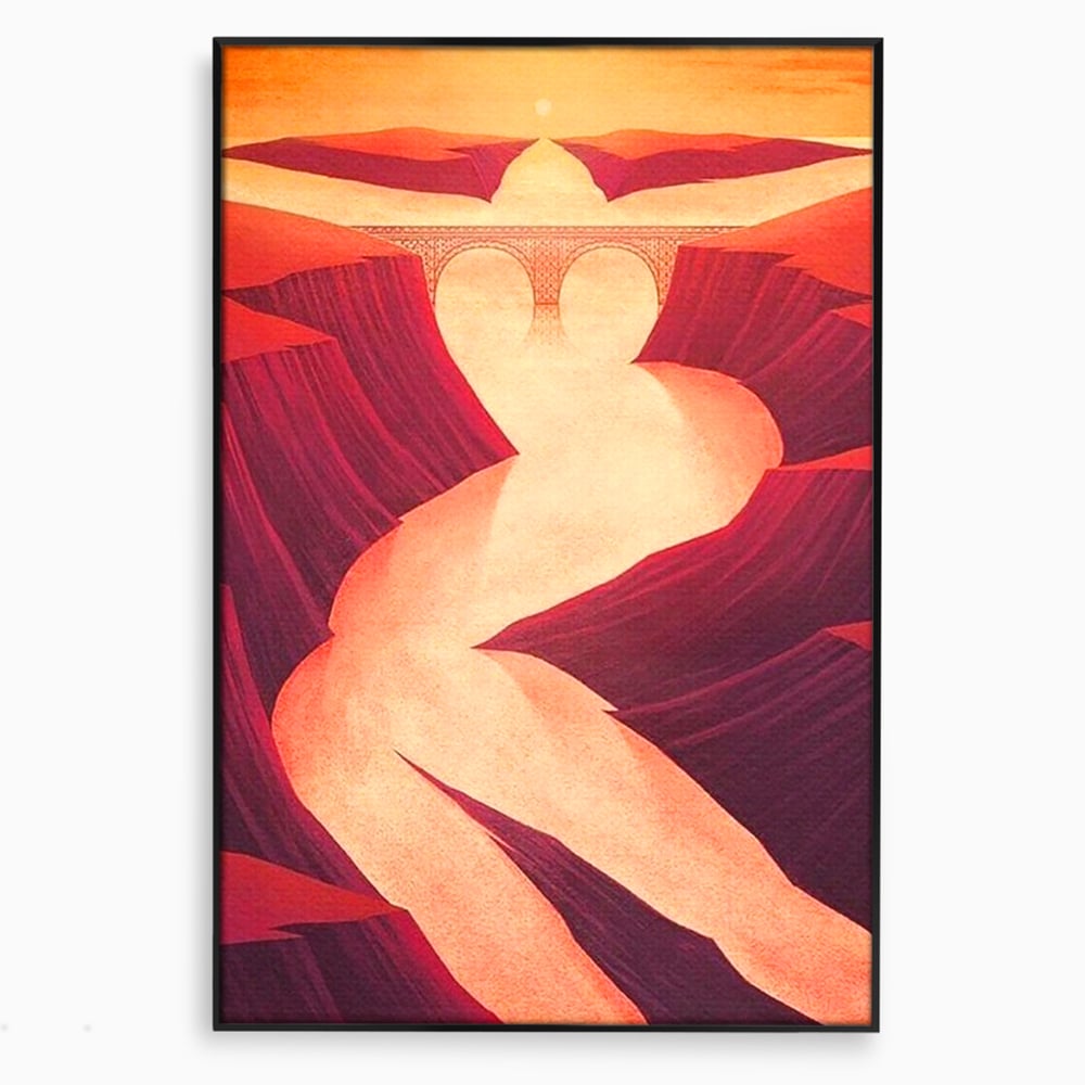 Tablou Canvas Premium, LuxCanva® P1035, Raul Dorintei, Trup, Silueta, Iluzie, Caldura, Apus, Lumina, Feminin, Intens, Dormitor, Living