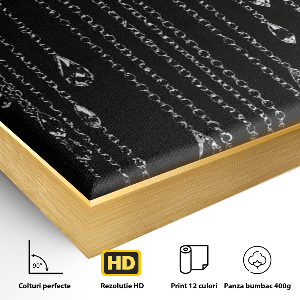 Tablou Canvas Premium, LuxCanva® P1041, Sub Ploaia de Diamante, Diamante, Ploaie, Regina, Cristal, Sclipire, Lanturi, Hipnotic, Sedinta, Fotomodel, Buze, Rosu, Living, Dormitor