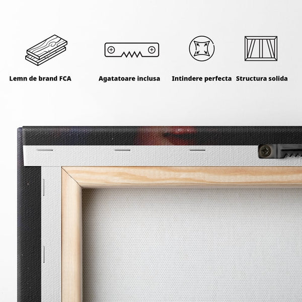 Leinwand Leinwand Wandkunst Premium, LuxCanva® P1043, In den Armen des Universums, Galaxie, Universum, Sterne, Glühen, Kosmisch, Stille, Geburt, Gelassenheit, Meditation, Frau, Ätherisch, Wohnen, Schlafzimmer