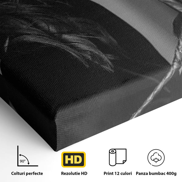 Tablou Canvas Premium, LuxCanva® P1047, Puterea din Mănuși, Autoritate, Manusi, Eleganta, Palarie, Putere, Feminina, Teatralitate, Senzualitate, Provocare, Sexy, Living, Dormitor