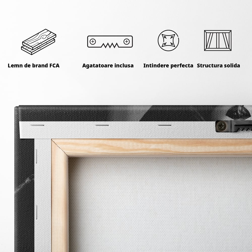 Tablou Canvas Premium, LuxCanva® P1047, Puterea din Mănuși, Autoritate, Manusi, Eleganta, Palarie, Putere, Feminina, Teatralitate, Senzualitate, Provocare, Sexy, Living, Dormitor