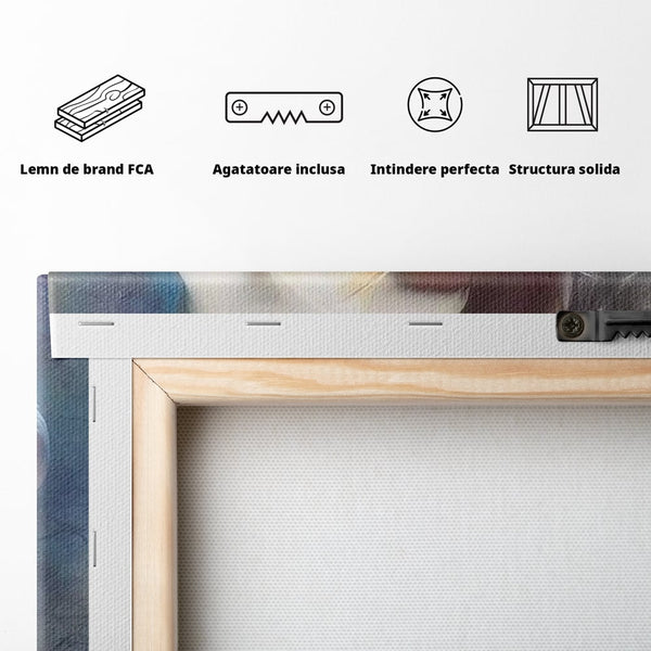 Tablou Canvas Premium, LuxCanva® P1048, Spiritul Primaverii, Lumina, Femeie, Vis, Renastere, Culori, Trup, Flori, Miscare, Armonie, Mistic, Emotie, Natura, Traire, Living, Dormitor