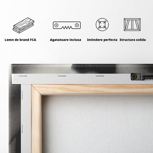 Leinwand Premium Leinwand Wandbilder, LuxCanva® P1051, Geschmack der Sünde, Versuchung, Rot, Erdbeere, Geschmack, Verboten, Süß, Spitze, Kuss, Weiß, Schwarz, Verlockend, Dramatisch, Mysterium, Wohnen, Schlafzimmer