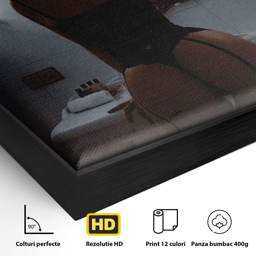 Tablou Canvas Premium, LuxCanva® P1053, Moment de Intimitate,  Silueta, Oglinda, Atmosfera, Intim, Eleganta, Umbre, Lenjerie, Boudoir, Reflectie, Estetica, Vintage, Living, Dormitor