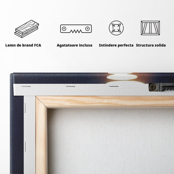 Leinwand Wandkunst Canvas Premium, LuxCanva® P1056, Billardtisch, Spiel, Zimmer, Nacht, Tisch, Grün, Silhouette, Silhouette, Atmosphäre, Spaß, sinnlich, filmisch, Queue, Kugeln, Abend, Wohnen, Schlafzimmer