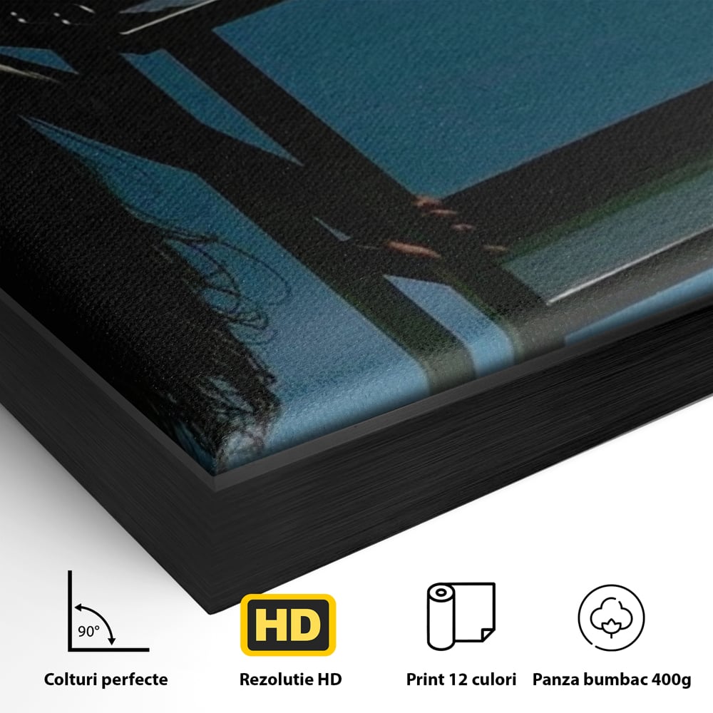 Tablou Canvas Premium, LuxCanva® P1057, Coregrafia Trupului, Gravitatie, Senzual, Lumina, Umbre, Corp, Iubire, Dezlantuire, Timiditate, Cizme, Albastru, Masa, Echilibru, Living, Dormitor