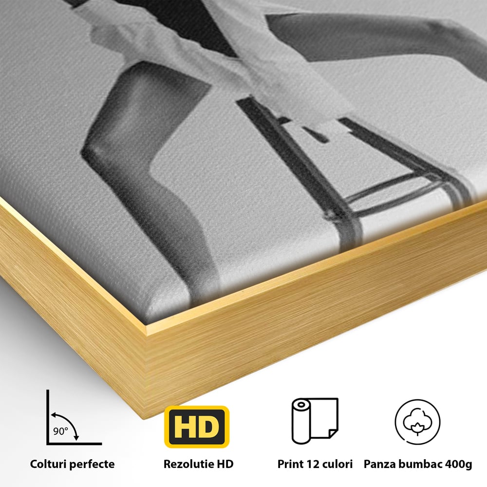 Leinwand Wandbilder Leinwand Premium, LuxCanva® P1059, Verbotene Einladung, Feminin, Hut, Sinnlich, Provokativ, Sexy, Absätze, Heels, Weiß, Schwarz, Shirt, Schlafzimmer, Wohnzimmer