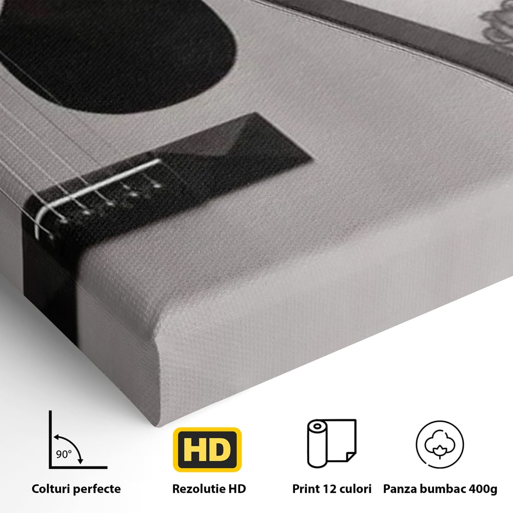 Leinwand Premium Canvas Wandkunst, LuxCanva® P1060, Instrument der Sünde, Gitarre, Silhouette, Körper, Sexy, Frau, Tattoos, Verführerisch, Schlafzimmer, Wohnzimmer
