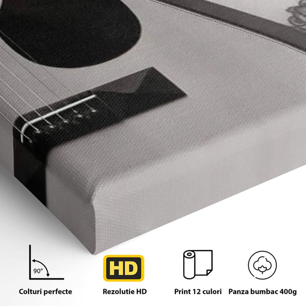 Leinwand Premium Canvas Wandkunst, LuxCanva® P1060, Instrument der Sünde, Gitarre, Silhouette, Körper, Sexy, Frau, Tattoos, Verführerisch, Schlafzimmer, Wohnzimmer