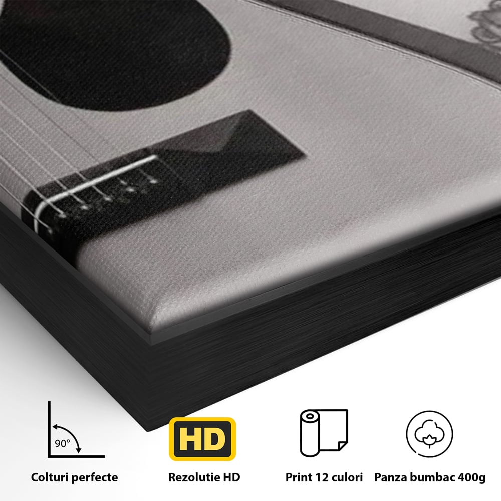 Leinwand Premium Canvas Wandkunst, LuxCanva® P1060, Instrument der Sünde, Gitarre, Silhouette, Körper, Sexy, Frau, Tattoos, Verführerisch, Schlafzimmer, Wohnzimmer