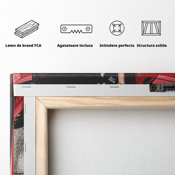 Leinwand Wandkunst Canvas Premium, LuxCanva® P1064, Falling In Temptation, Luxus, opulent, sexy, Banknoten, Auto, Frau, Geld, Verführung, Schlafzimmer, Wohnzimmer