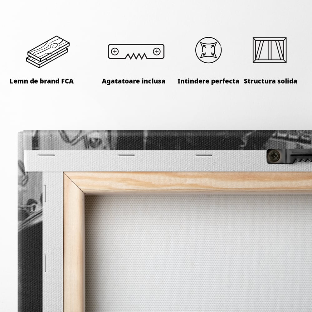 Tablou Canvas Premium, LuxCanva® P1065, Eleganta Rebela, Motor, Dresuri, Motocicleta, Femeie, Sexy, Garaj, Urban, Dormitor, Living