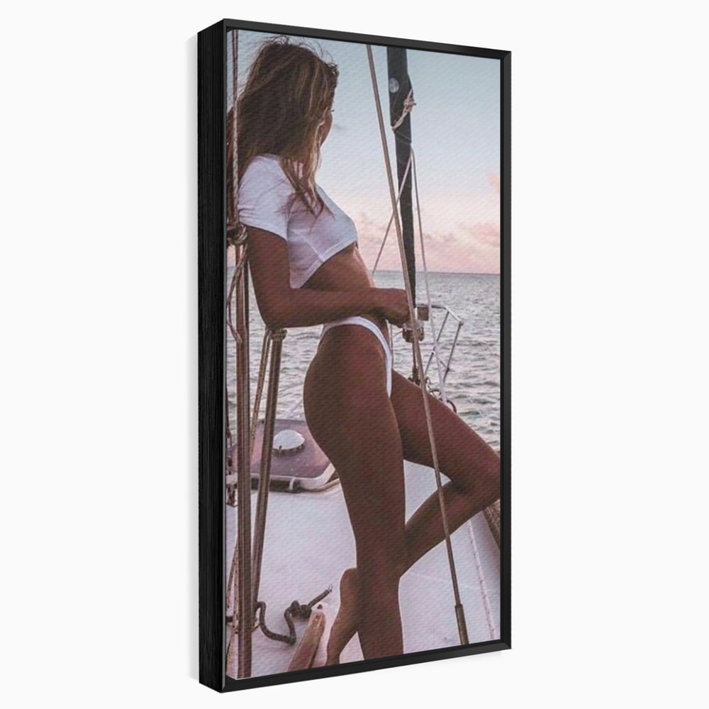 Tablou Canvas Premium, LuxCanva® P1066, Tentatia Marii, Valuri, Ocean, Sexy, Feminitate, Corabie, Briza, Vacanta, Dormitor, Living