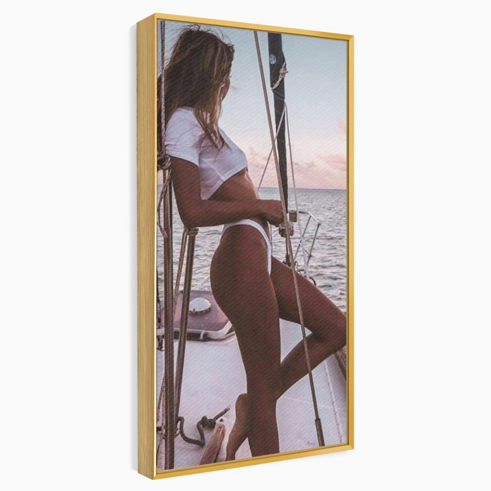 Tablou Canvas Premium, LuxCanva® P1066, Tentatia Marii, Valuri, Ocean, Sexy, Feminitate, Corabie, Briza, Vacanta, Dormitor, Living
