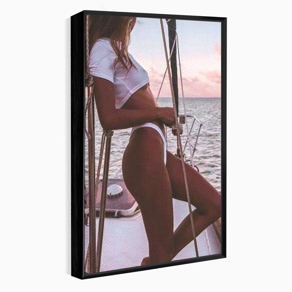 Tablou Canvas Premium, LuxCanva® P1066, Tentatia Marii, Valuri, Ocean, Sexy, Feminitate, Corabie, Briza, Vacanta, Dormitor, Living