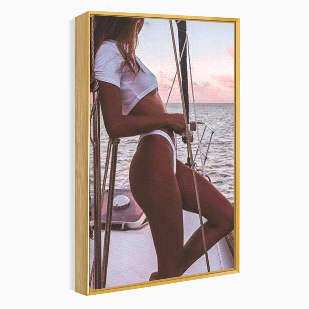 Tablou Canvas Premium, LuxCanva® P1066, Tentatia Marii, Valuri, Ocean, Sexy, Feminitate, Corabie, Briza, Vacanta, Dormitor, Living