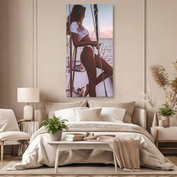 Tablou Canvas Premium, LuxCanva® P1066, Tentatia Marii, Valuri, Ocean, Sexy, Feminitate, Corabie, Briza, Vacanta, Dormitor, Living